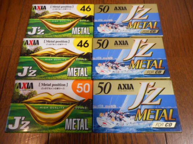 AXIA J\'z METAL metal position cassette tape 50 minute 46 minute total 6ps.@ new goods unopened 