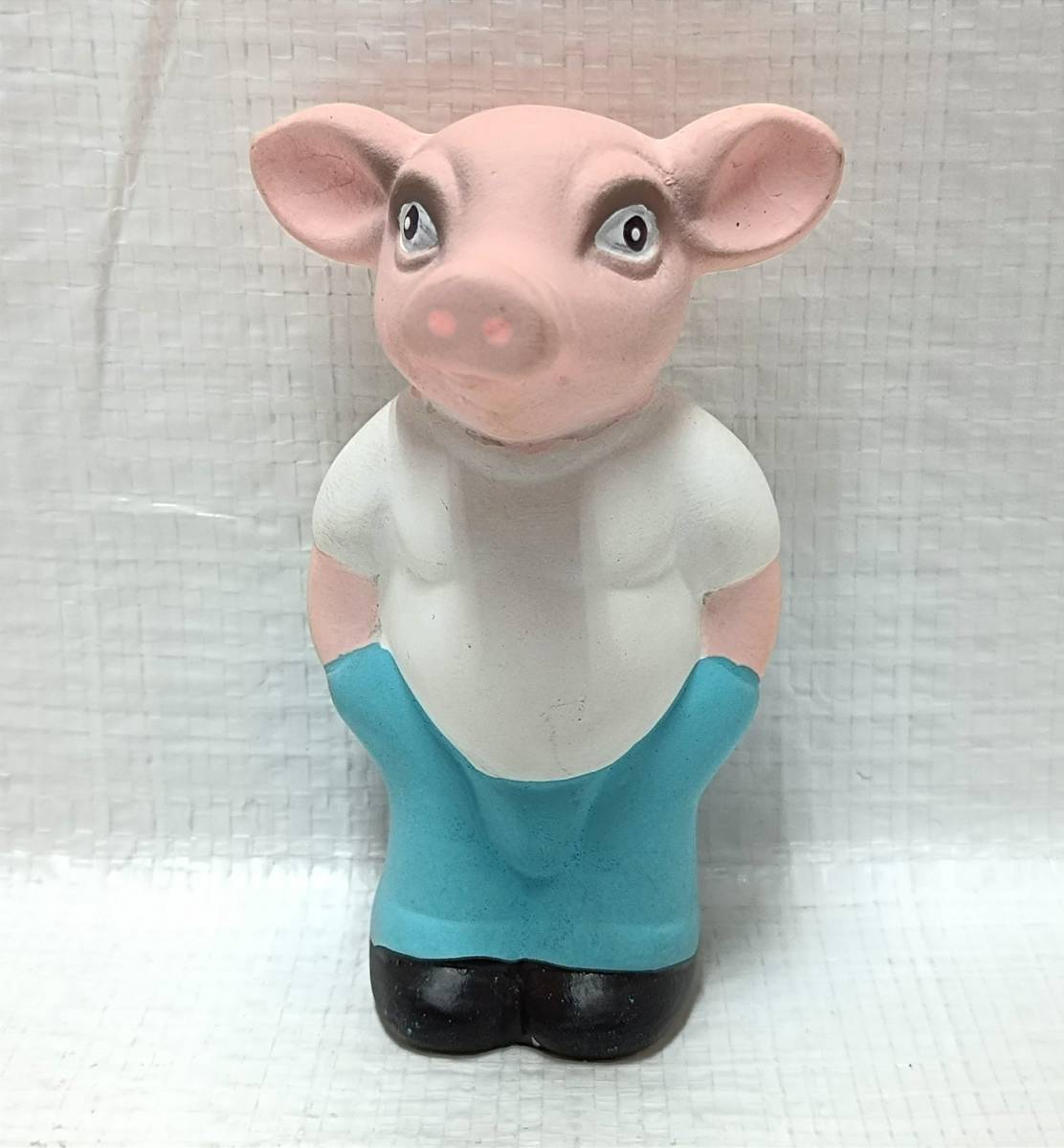 ・ビンテージ　ブタの陶器人形置物　PIG セラミックドール_画像2