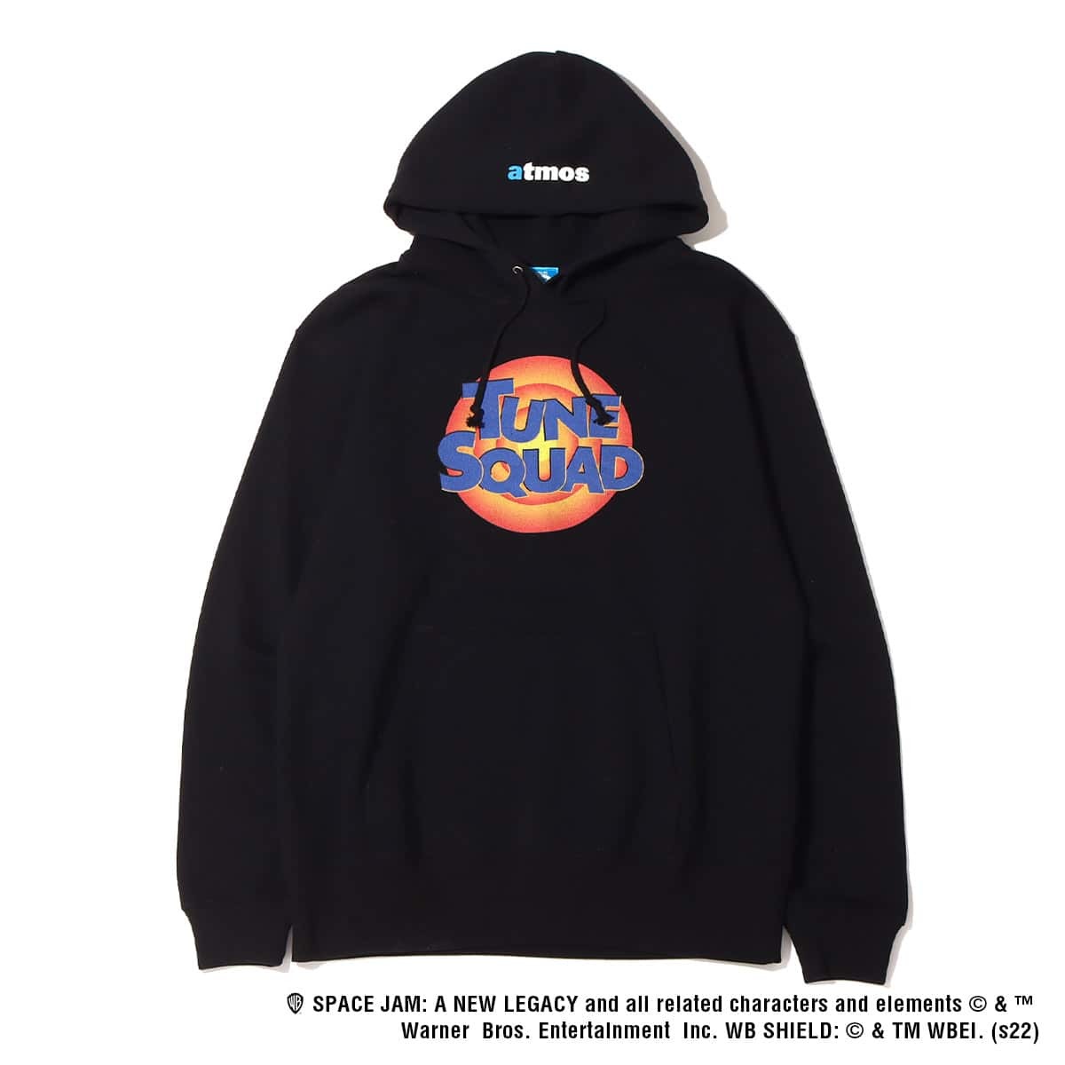 新品 ATMOS アトモス プルオーバー スウェット パーカー M 黒 ワーナーブラザーズ スペースジャム TOKYO COMICON SPACE JAM HOODIEの画像1