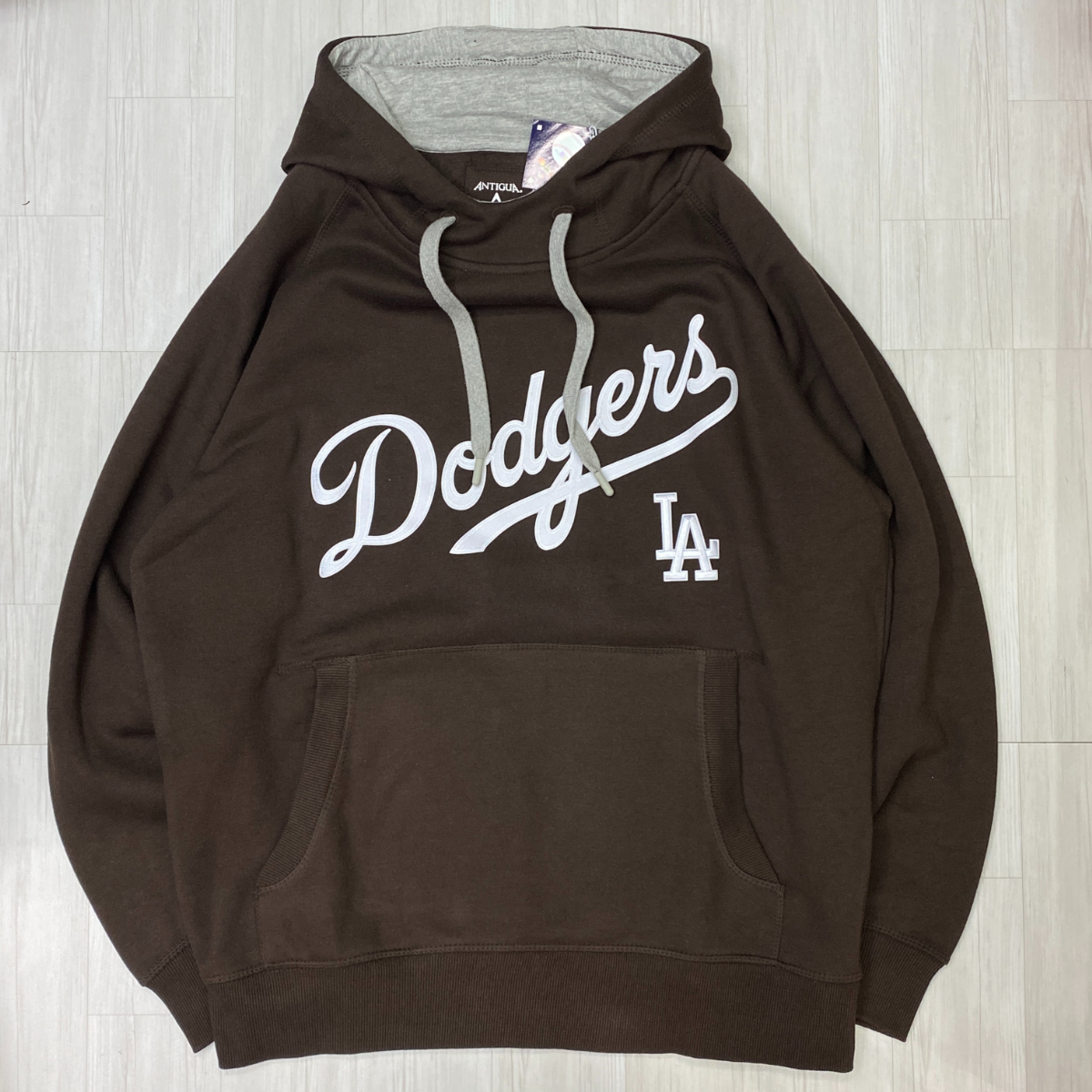 米国老舗ブランド 【2XL】 Antigua アンティグア MLB ロサンゼルス ドジャース LA Dodgers パーカー 茶色 VICTORY 大谷翔平 山本由伸