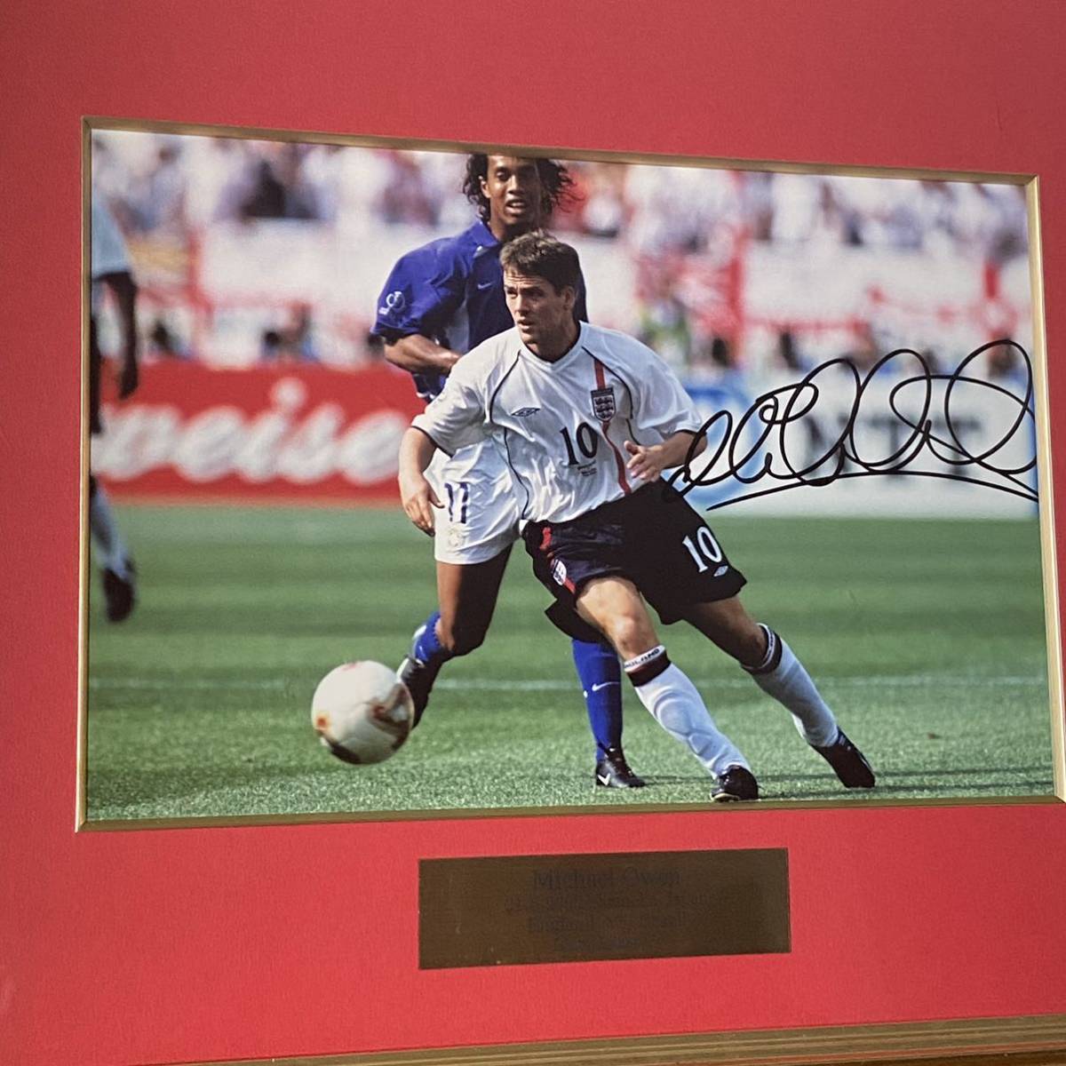 サッカー マイケル・オーウェン 直筆サインカード MICHAEL OWEN サッカー マイケル・オーウェン 直筆サインカード MICHAEL OWEN