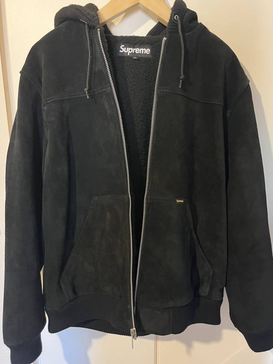 Supreme Hooded Suede Work Jacket Black XLサイズ シュプリーム フーデッドスエードワークジャケット ブラック Leather レザー