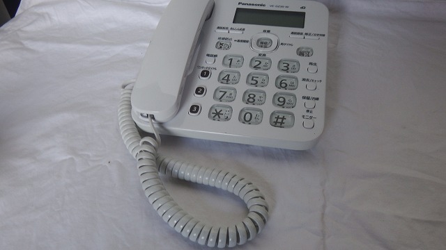 ■Panasonic　VE-GZ30-W　電話機　白　親機のみ　迷惑電話対策機能　AC欠品_画像6