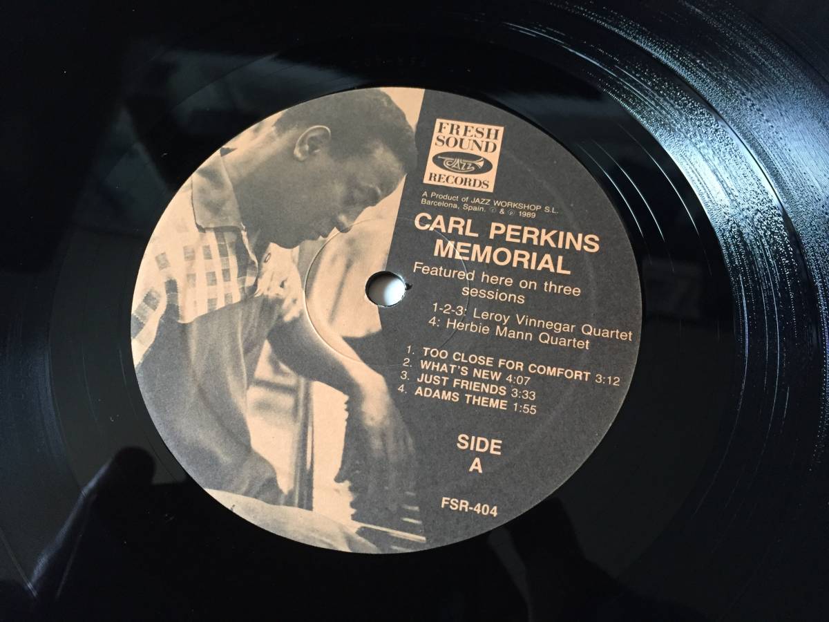 希少！Carl Perkins - Memorial / featuring here on 3 sessions Leroy Vinnegar 4 Herbie Mann 4 Curtis Counce 5 / Fresh Sound LP！美盤_画像3