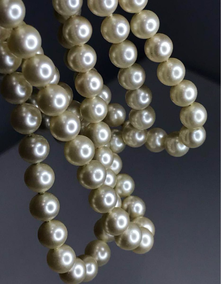 天然 パール ロング ネックレス 真珠  約120cm