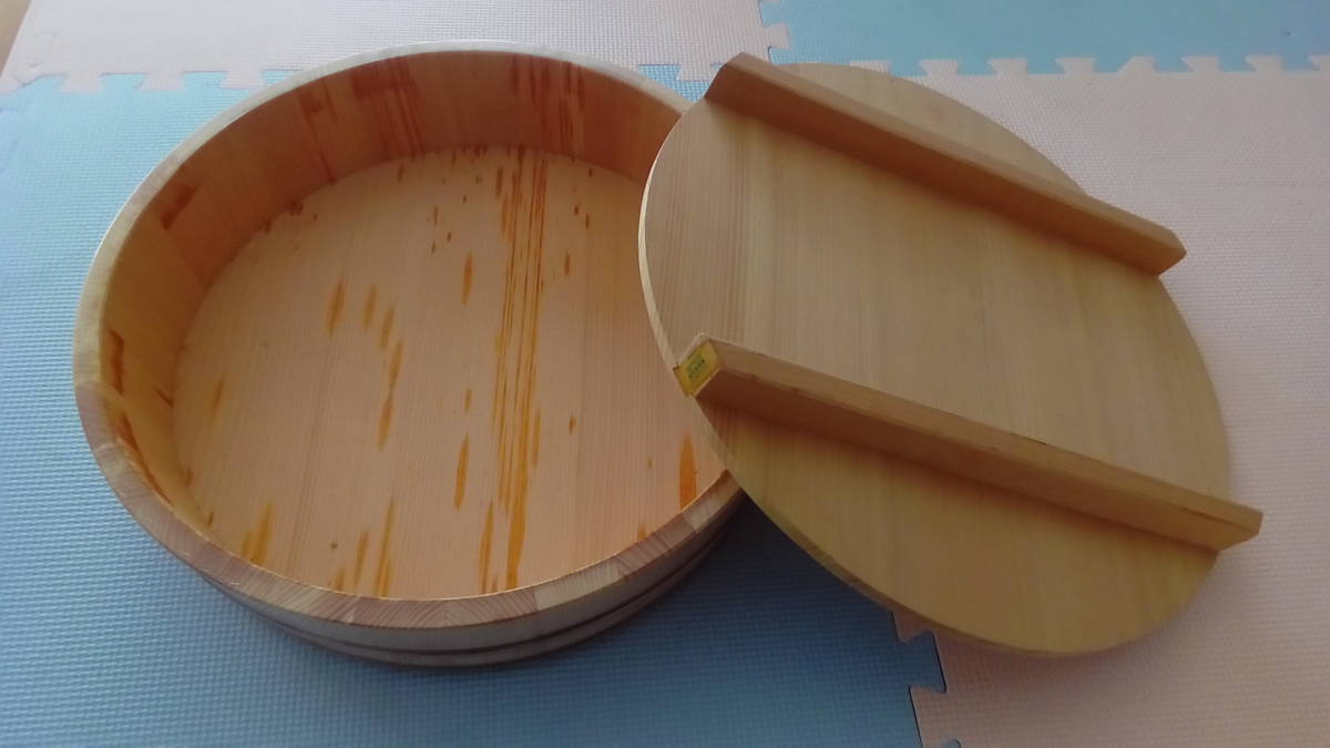 [ новый товар не использовался хранение товар ] из дерева деревянный контейнер для риса суши . коробка нет внешние размеры высота 10cm( крышка за исключением ) ширина 39..5cm внутри 39.5cm