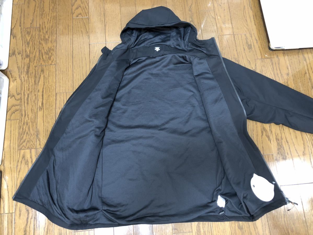 デサント DESCENTE メンズ ウインドフルジップ Air thermotion Hoodie 黒 新品未使用ジャケット ゴルフ_画像4