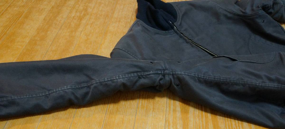 THE REAL McCOY'S 旧リアルマッコイズ DECK ZIP JACKET デッキ ジップ ジャケット NXs9438 サイズ表記40_脇部目立ったダメージ見受けません