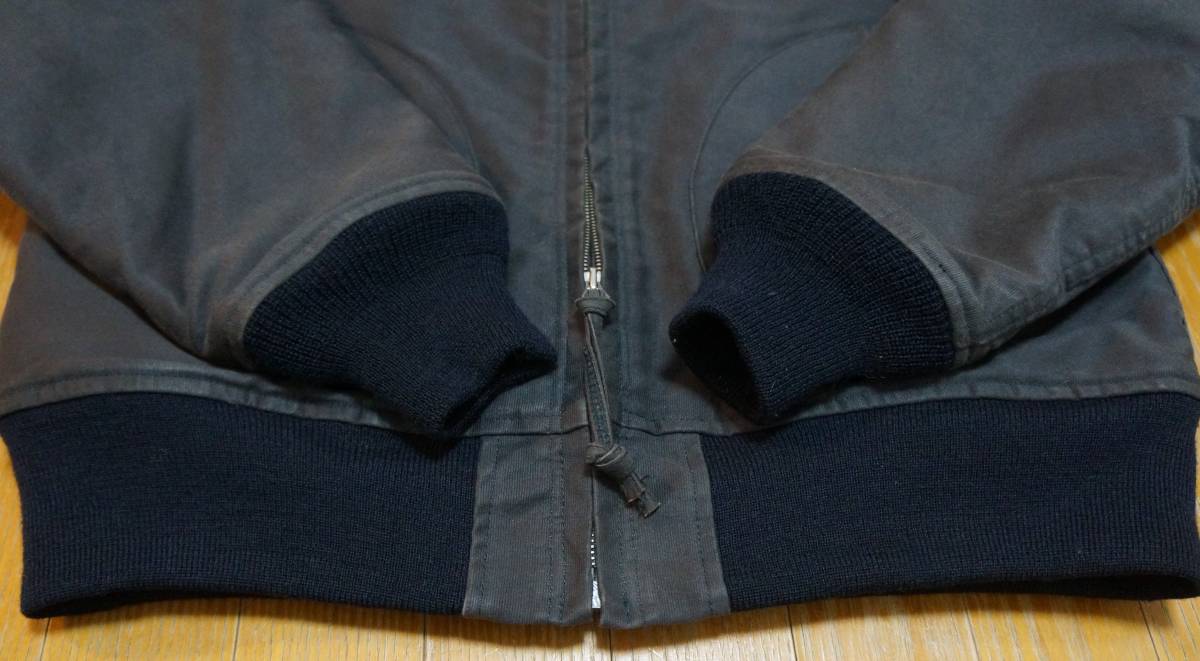 THE REAL McCOY'S 旧リアルマッコイズ DECK ZIP JACKET デッキ ジップ ジャケット NXs9438 サイズ表記40_リブ穴ありません