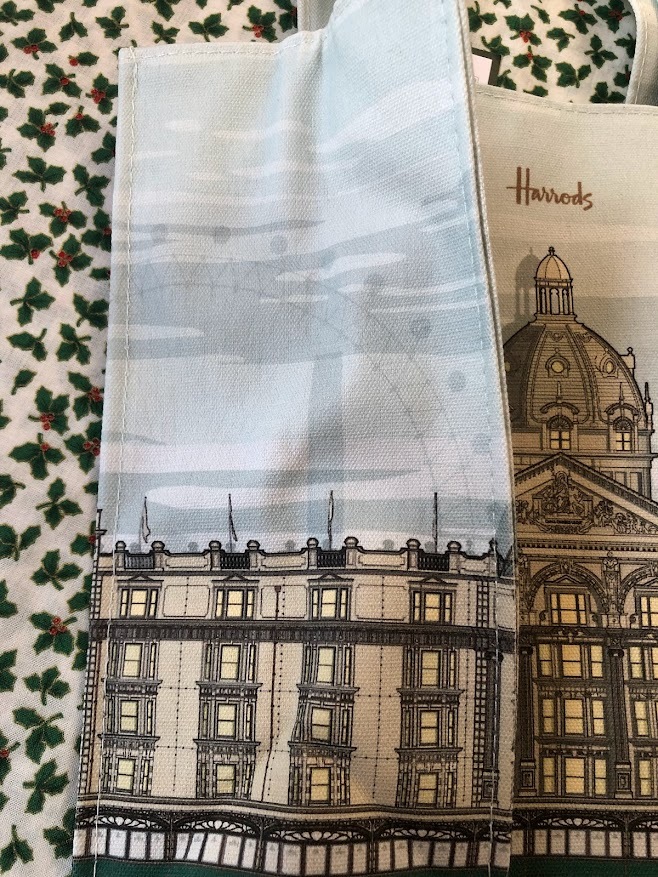  Harrods [Harrods. London. современный . строительство. Contrast * сумка ] Harrods Architectural Building Shopper Bag