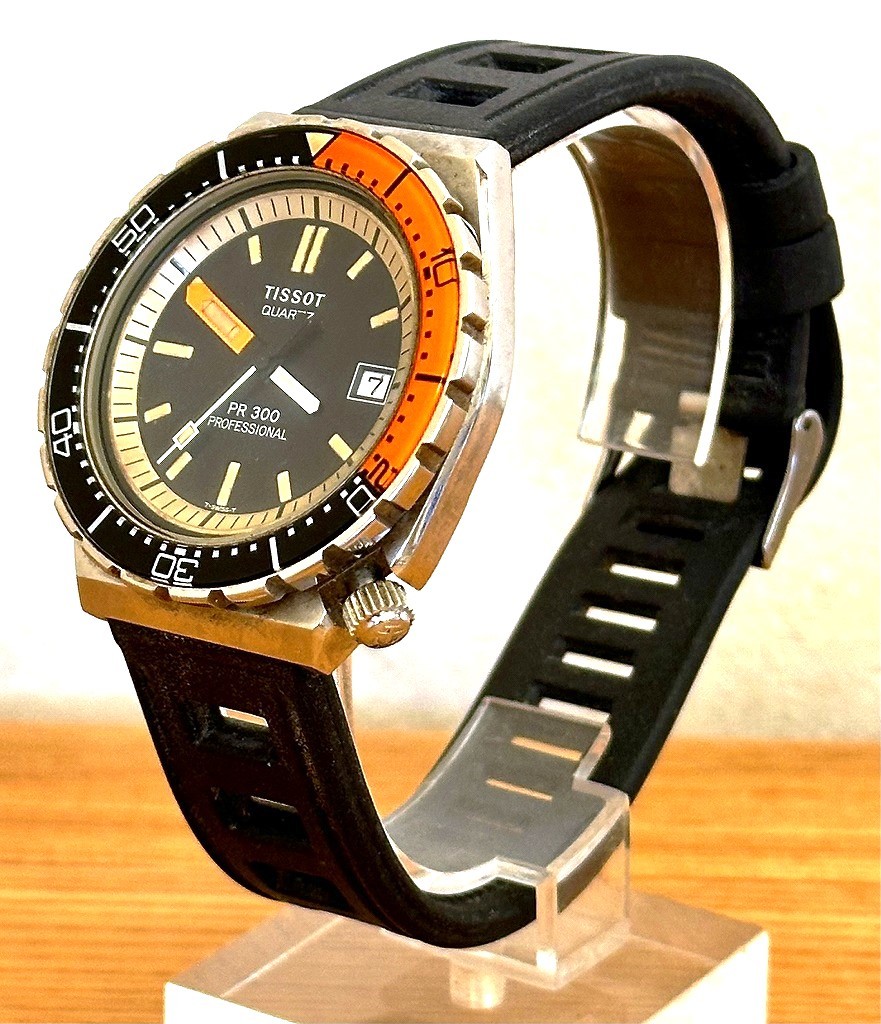  ティソ クオーツ式腕時計 TISSOT PR300 プロフェッショナル ダイバーウォッチ、不動品・ジャンク扱い_画像1