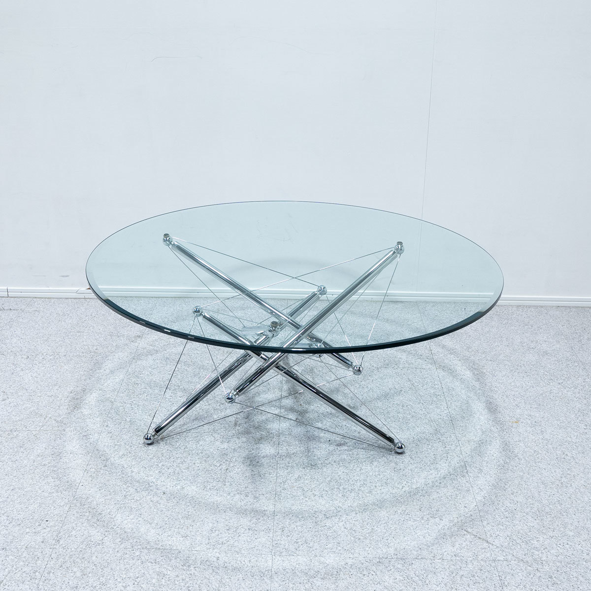 【中古品】Cassina カッシーナ 713 Low Table ロー テーブル ガラス天板 センターテーブル テオドール・ワッデル 定価51万【配送要確認】_画像7