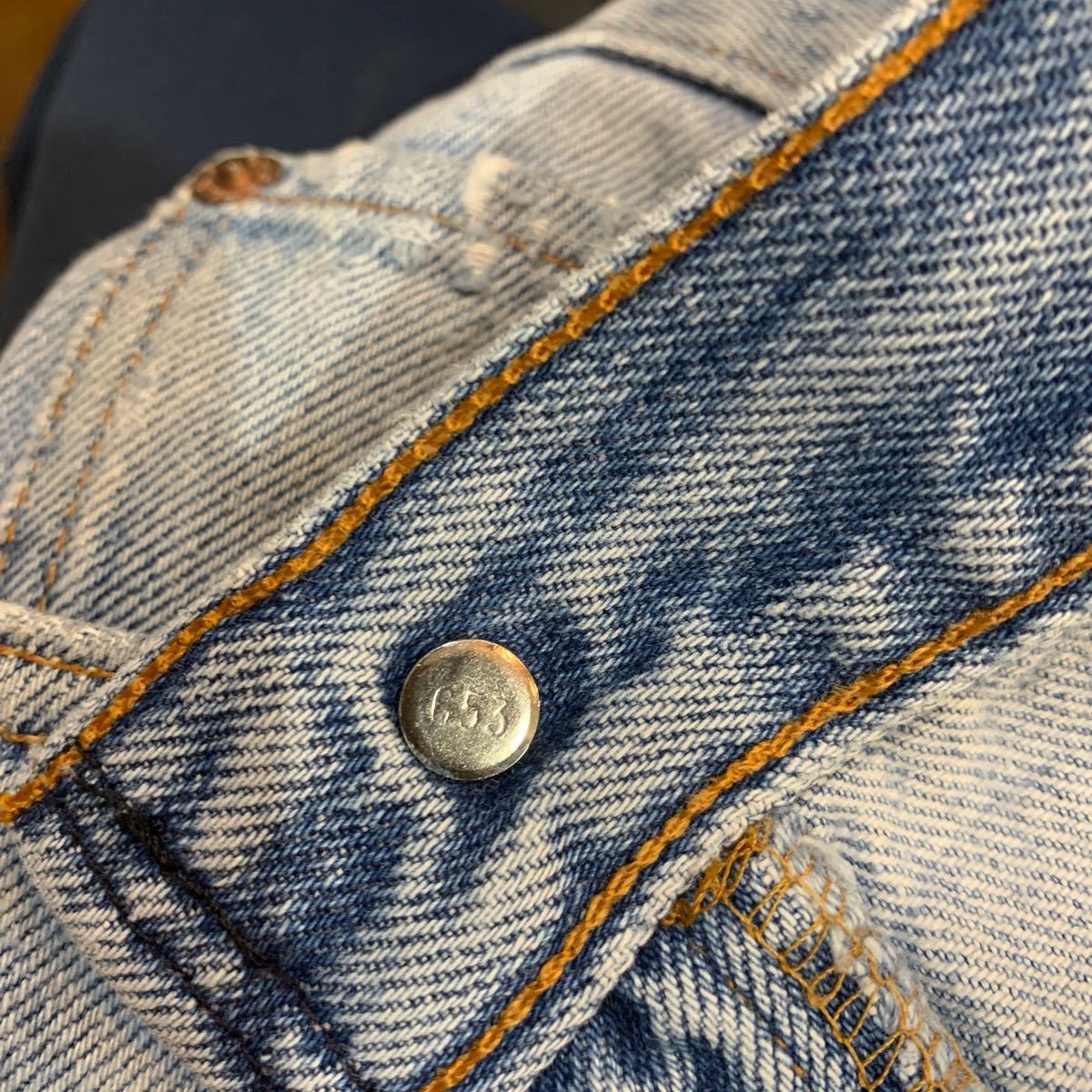 90s Levi's 501 米国製 w35 トップボタン裏653 リーバイス MADE IN U.S.A. _画像5
