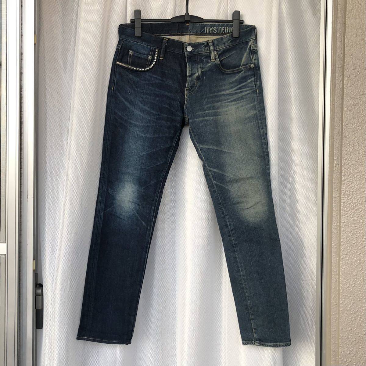 キムタク着用 HRLR加工 デニムスリムストレートパンツ HYSTERIC キムタク着用 HRLR加工 デニムスリムストレートパンツ HYSTERIC