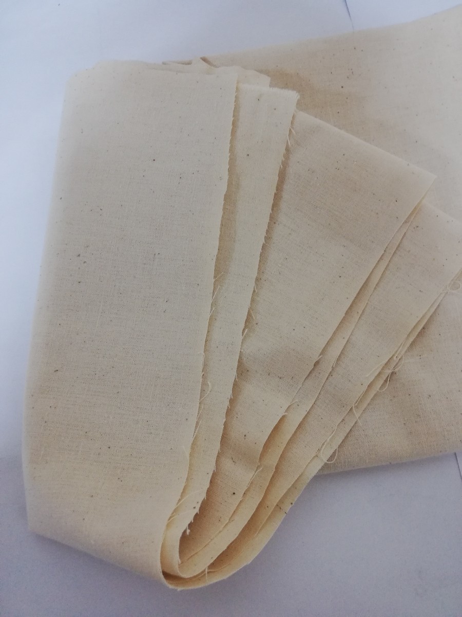 生地　コットンリネン　綿麻　生なり　長さ1m 巾120cm 日本製