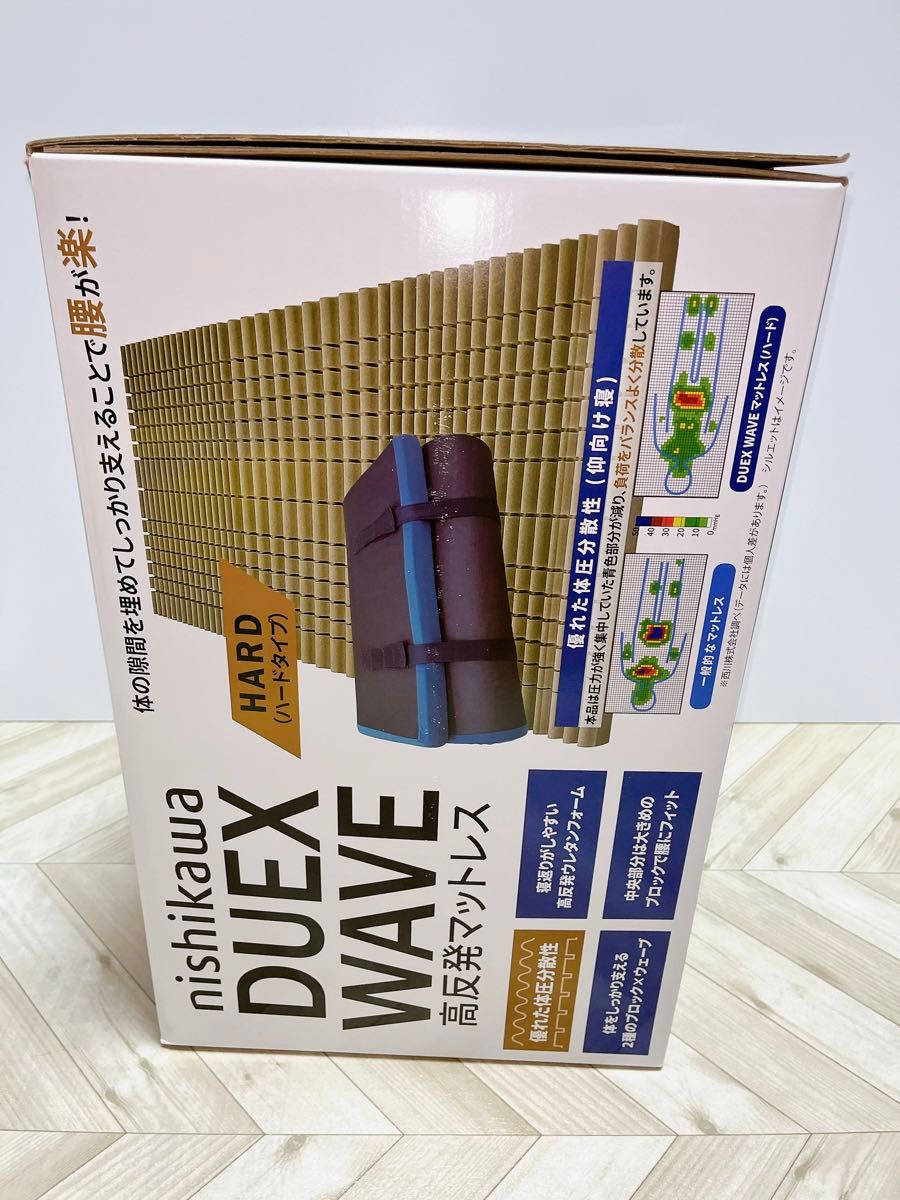 西川 高反発 敷布団 マットレス Duex Wave シングル ネイビー 西川 高反発 敷布団 マットレス Duex Wave シングル ネイビー