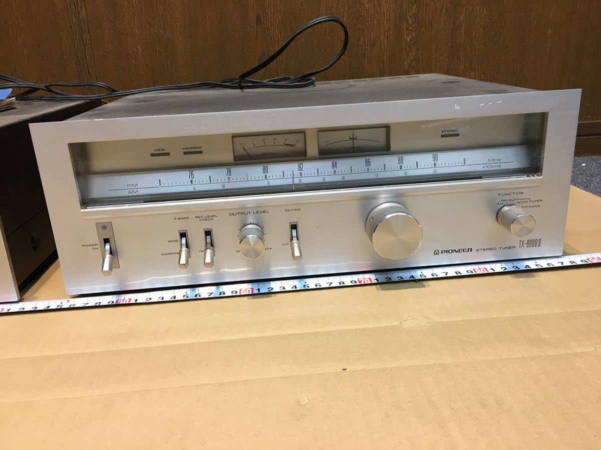 38615) Pioneer パイオニア プリメインアンプ SA-8900 + FM/AMチューナー TX-8800 通電のみ確認_画像3