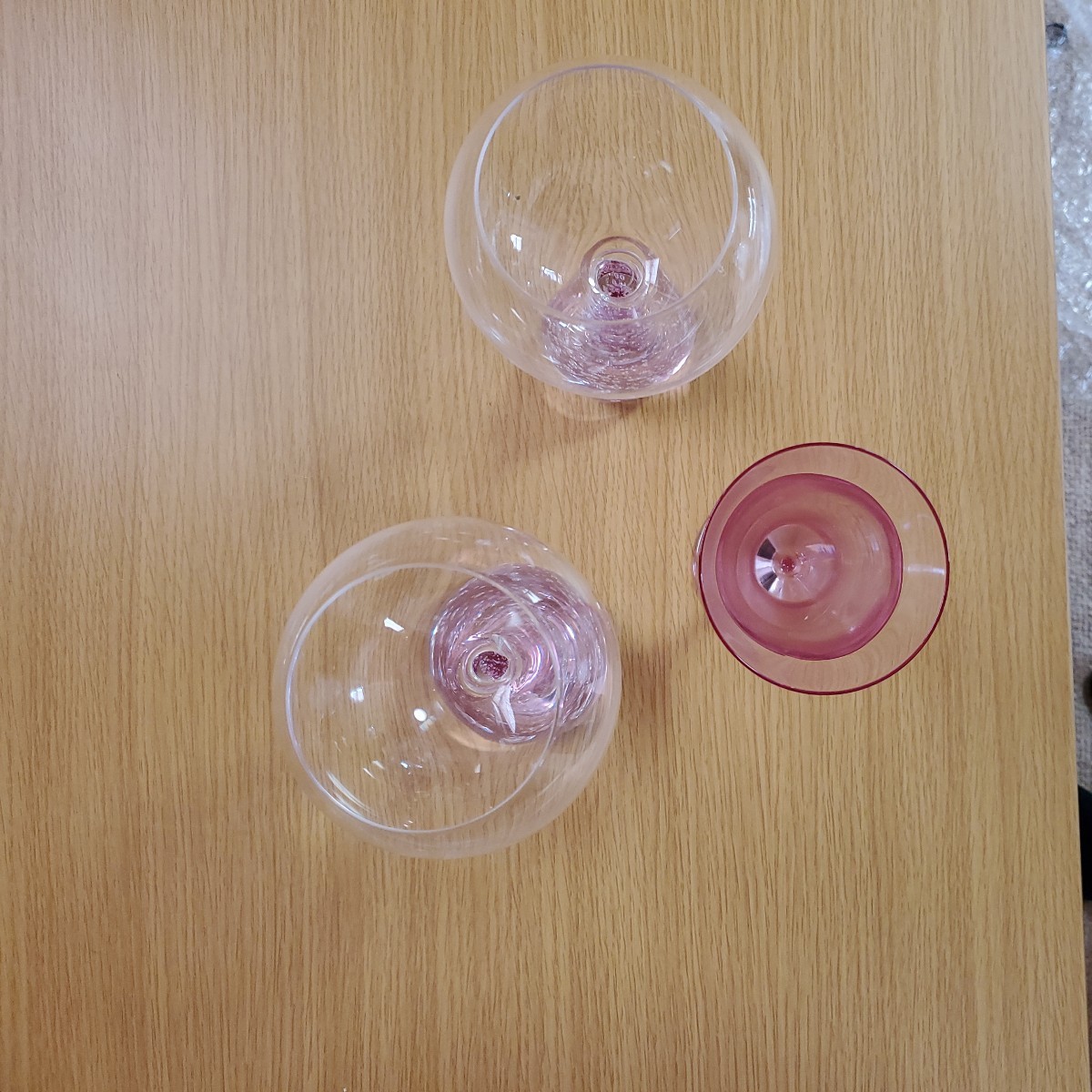 スガハラ シャンパングラス グラス ピンク ①の画像5