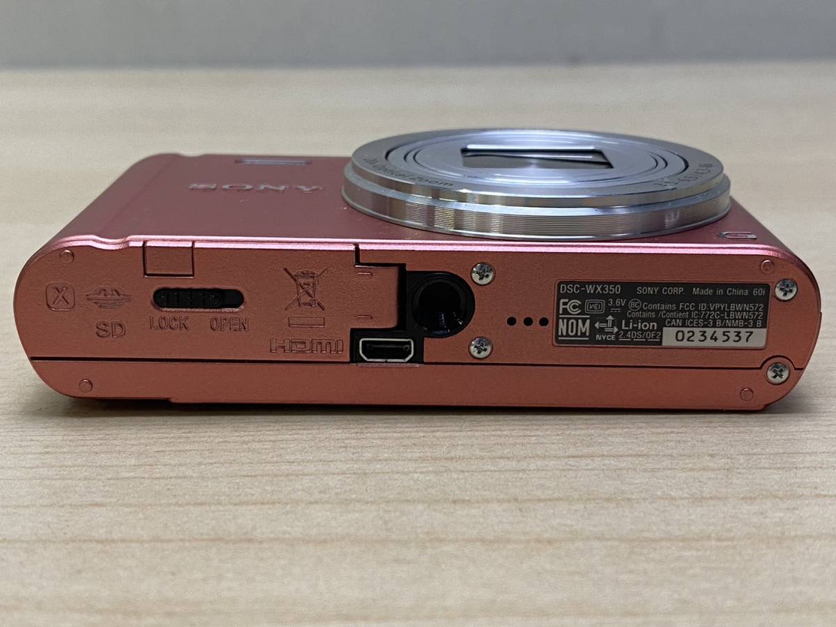 SONY Cyber-Shot DSC-WX350 コンパクトデジタルカメラ ピンク 予備バッテリー 未使用SDカード 充電器付き_画像6