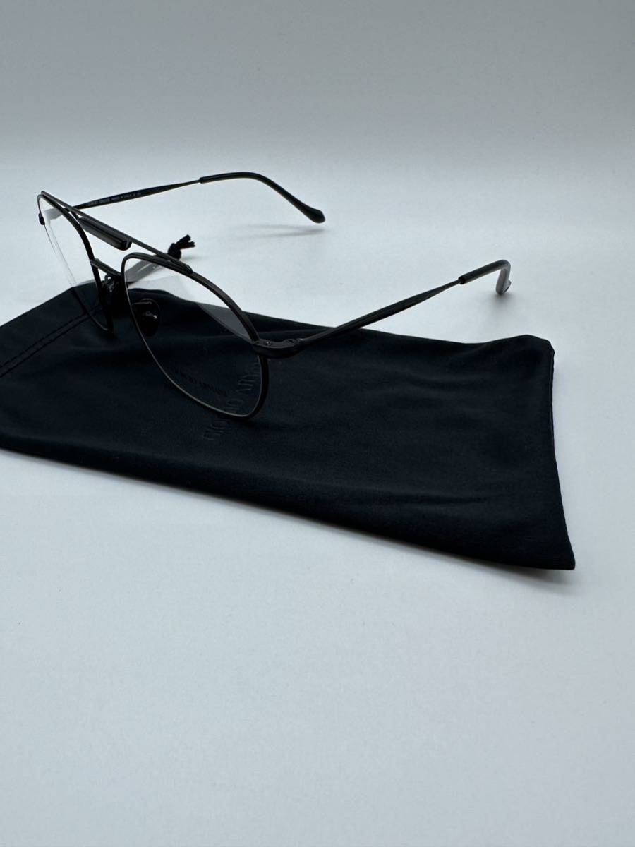新品未使用 Giorgio Armani AR5084 眼鏡 ジョルジオ アルマーニ 伊達 メガネ フレーム マット ブラック アビエーター_画像4
