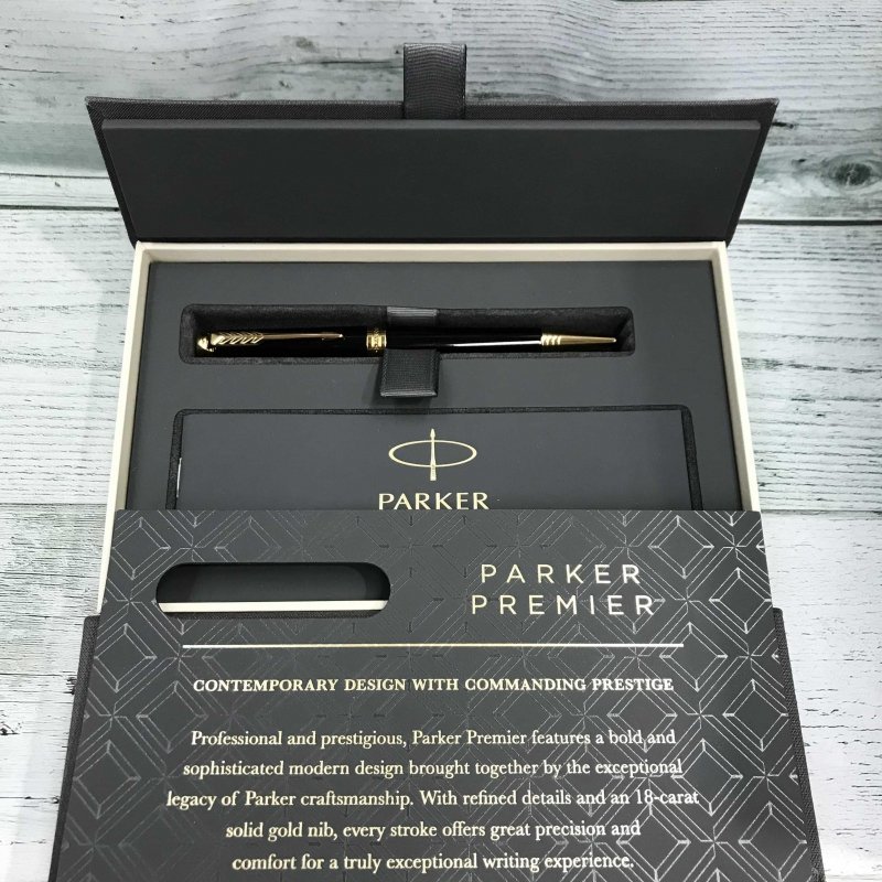 箱付き ＰＡＲＫＥＲ ＰＲＥＭＩＥＲ パーカー プリミエ ボールペン ラック ブラック 黒 回転式 文具 無地 雑貨/208_画像1