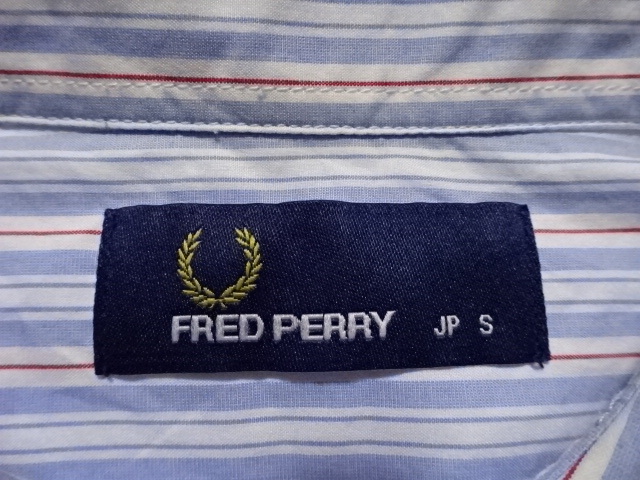 ●FRED PERRY フレッドペリー ８分袖 シャツ S ●0131●_画像2