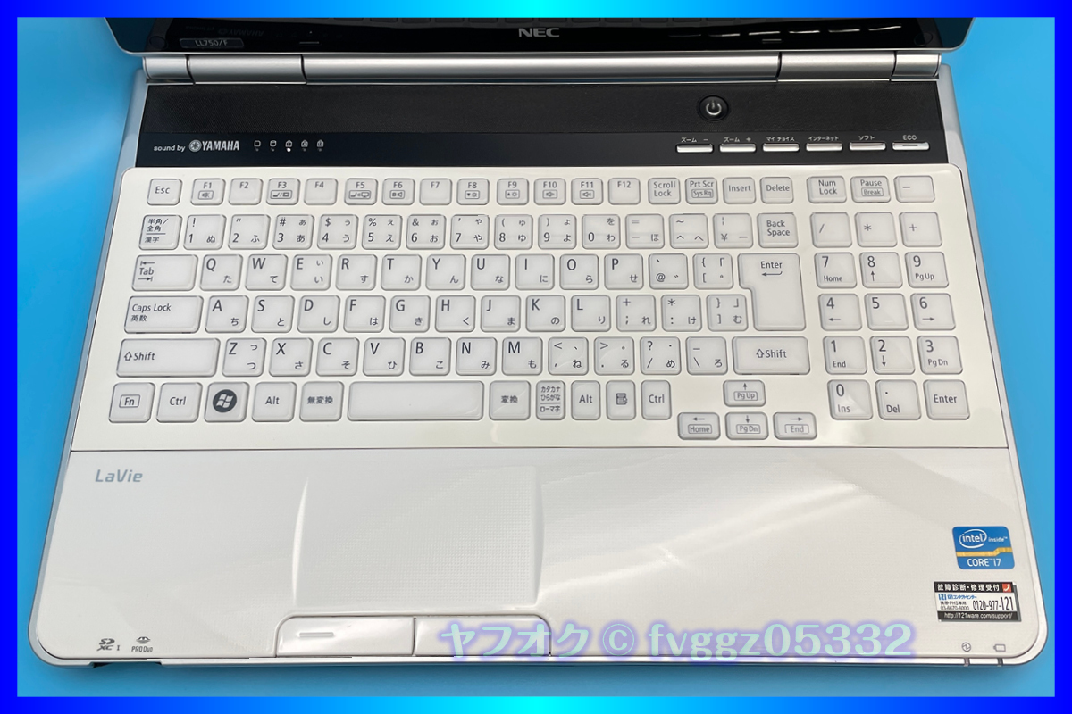 NEC Core i7 クリスタルホワイト【大容量メモリー 16GB搭載+超速新品SSD搭載+HDD750GB】Windows11 2670QM Microsoft Office2021 LL750/F_画像3