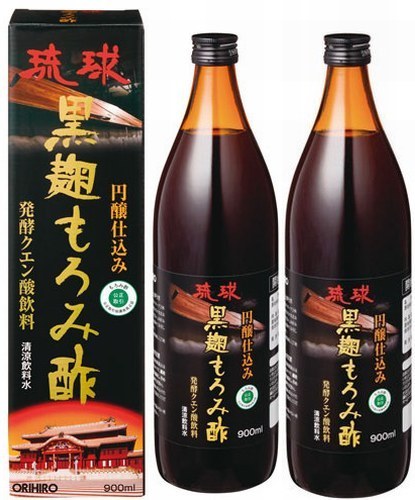 2本　オリヒロ (新) 琉球黒麹もろみ酢 900mL　発酵クエン酸を含む健康飲料です。黒糖を配合して美味しく飲みやすい。毎日の健康と美容に。_900mL　×2本(1,800mL)