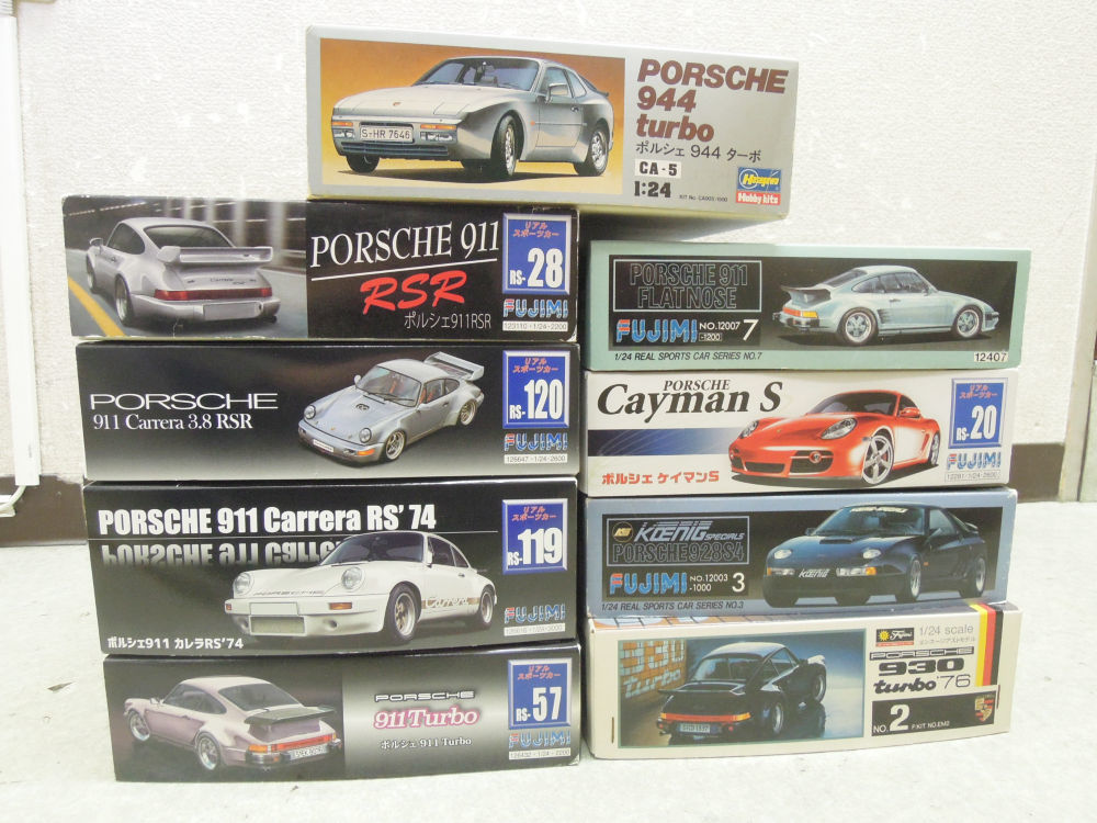 3425) 未組立 フジミ 1/24 ポルシェ 944 ターボ/911 RSR/911 カレラ/911 ターボ/ケイマンS/928 S4/930 ターボ 9個セット_画像2