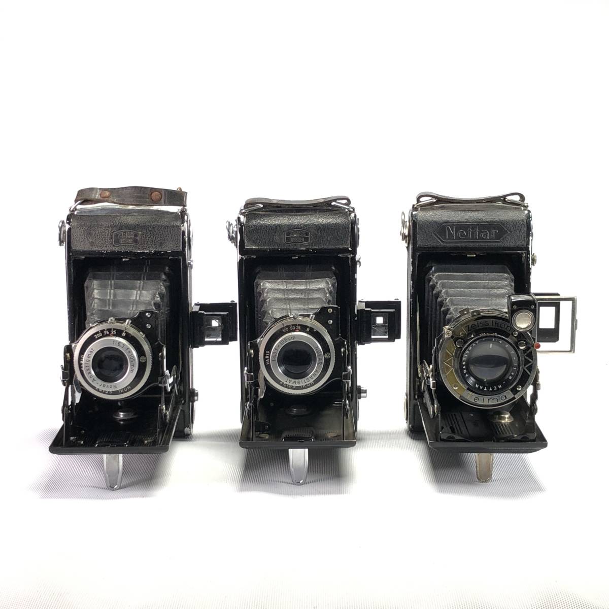 1スタ ZEISS IKON Nettar 515/2 11cm F4.5 10.5cm F6.3 105mm F6.3 ツァイスイコン フォールディング カメラ 3台 現状販売品 1円 ヱOA4_画像2
