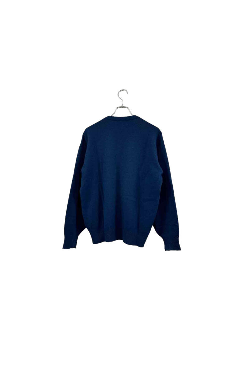 pierre cardin blue cashmere sweater ピエールカルダン 長袖セーター ニット ブルー Vネック サイズM カシミヤ メンズ ヴィンテージ 6_画像2