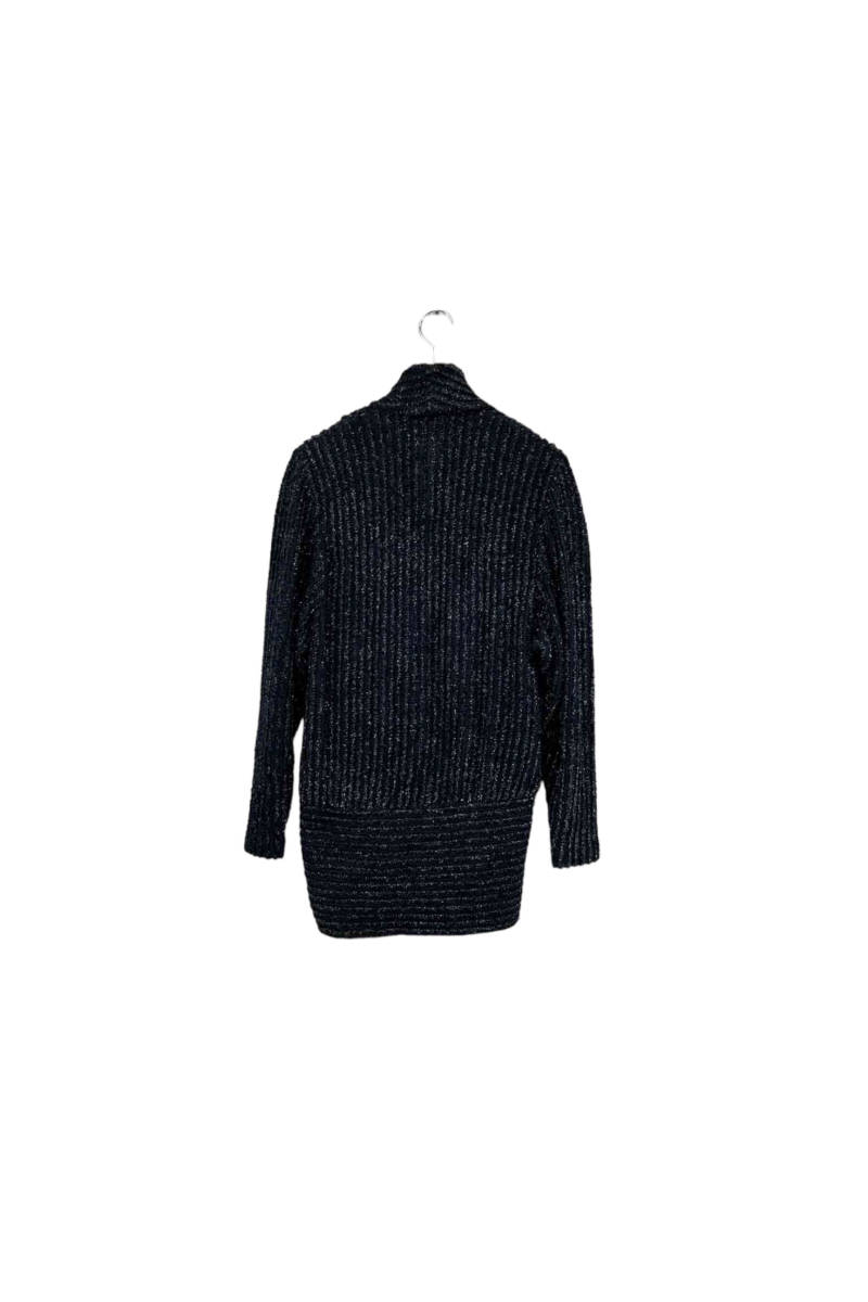 Made in ITALY mimmina navy glitter cardigan ミンミーナ 長袖カーディガン ラメ ネイビー レディース ヴィンテージ 6_画像2