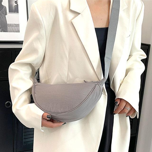  сумка на плечо женский мужской раунд Mini сумка "body" легкий большая вместимость наклонный .. moon сумка серый 