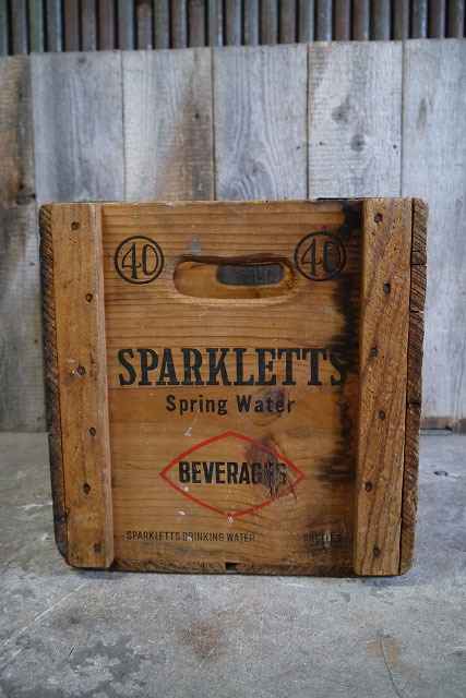  antique SPARKLETTSSpringWater wood box [gobw-161] inspection America /USA/ tree box /1940 period about / interior miscellaneous goods furniture / collection miscellaneous goods 