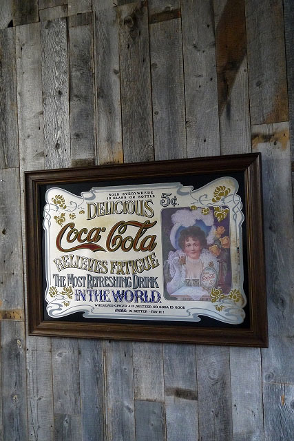 ビンテージCoca-Cola大型パブミラーB [gop-215]検アメリカ/USA/鏡/コカ・コーラ/レストラン/コレクションインテリア雑貨_画像1