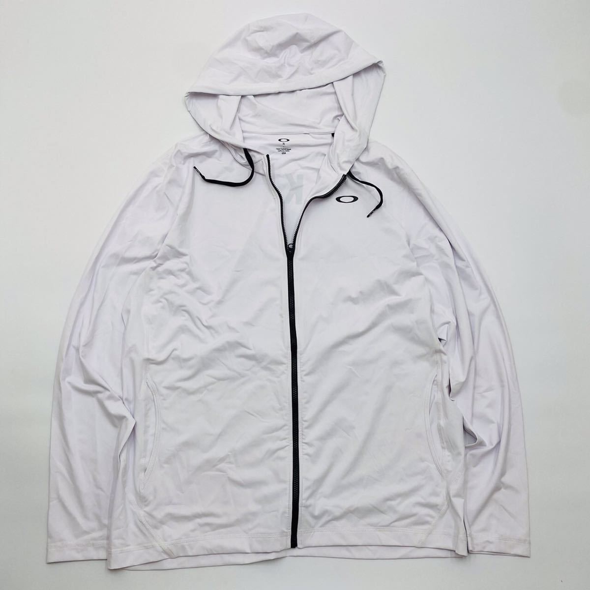 OAKLEY RUSH HOODY パーカー ジップアップ 482341JP 白 XL USサイズ爽快な着心地と高い吸汗速乾性_画像2