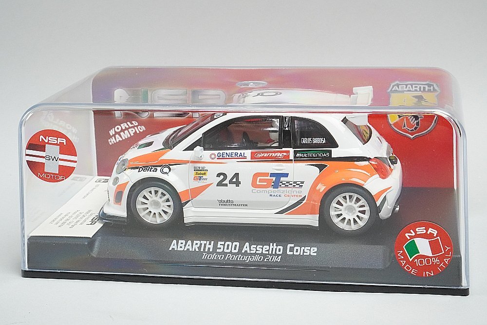 新品 NSR 1/32 ABARTH アバルト 500 Assetto Corsa Trofeo Portogallo ポルトガル 2014 #24 スロットカー 0067SW_画像4