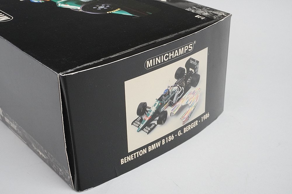 ミニチャンプス PMA 1/18 Benetton ベネトン BMW B186 G.ベルガー 1986 #20 ※ジャンク 右サイドミラー破損 / 一部塗装割れ 181860020_画像7