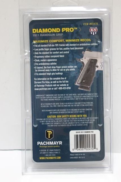 ▽★ Pachmayr パックマイヤー DIAMOND PRO 1911 ハンドガン グリップ #02470 ブラック_画像2