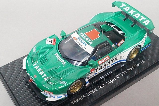 EBBRO エブロ 1/43 HONDA ホンダ タカタ ドーム NSX 2008 #18 グリーン 44048_画像1