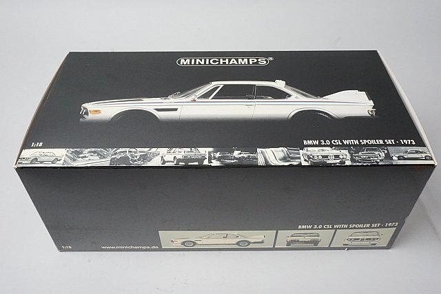 ミニチャンプス PMA 1/18 BMW 3.0 CSL スポイラーセット ホワイト 1973 180029021_画像6