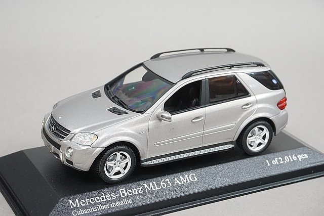 ミニチャンプス PMA 1/43 Mercedes Benz メルセデス ベンツ ML63 AMG 2006 シルバー ※外箱欠品_画像1