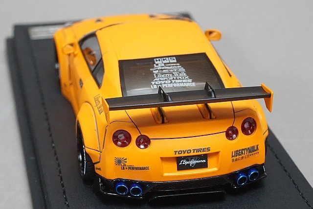 ignition model イグニッションモデル 1/43 NISSAN 日産 LB-WORKS Liberty Walk GT-R (R35) オレンジ IG0782_画像3