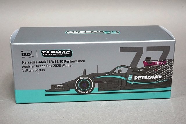 Tarmac Works ターマック 1/64 メルセデス AMG F1 W11 EQ Performance オーストラリアGP 2020 優勝 V. ボッタス #77 T64G-F036-VB1_画像3