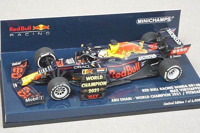 PMA ミニチャンプス 1/43 レッドブル ホンダ RB16B アブダビGP M.フェルスタッペン 世界チャンピオン ピットボード付 #33 410212333_画像1