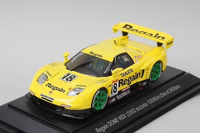 EBBRO エブロ 1/43 HONDA ホンダ リゲイン童夢 NSX 2002 鈴鹿1000Km #18 イエロー 43357_画像1