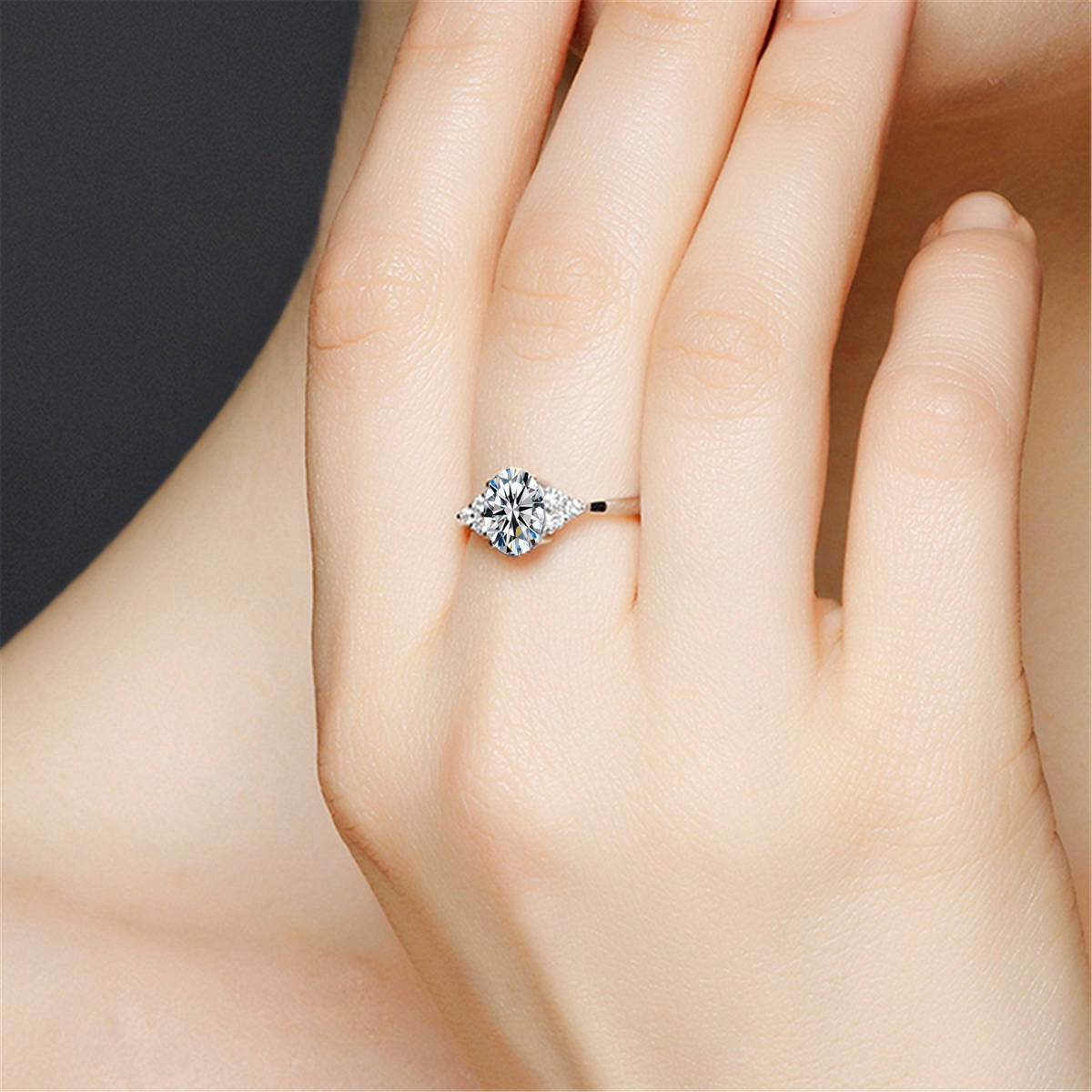 [ free shipping ] feeling of luxury . loquat large grain ring free size ring Cubic * zirconia present (13 number ~21 number ) man and woman use white gold 