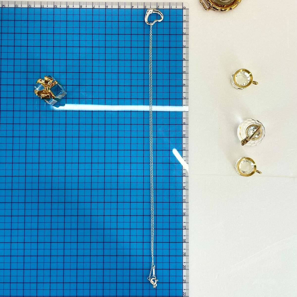 ティファニー オープンハート ネックレス シルバー スモールサイズ 約41cm Tiffany オールドタイプ ★501の画像8