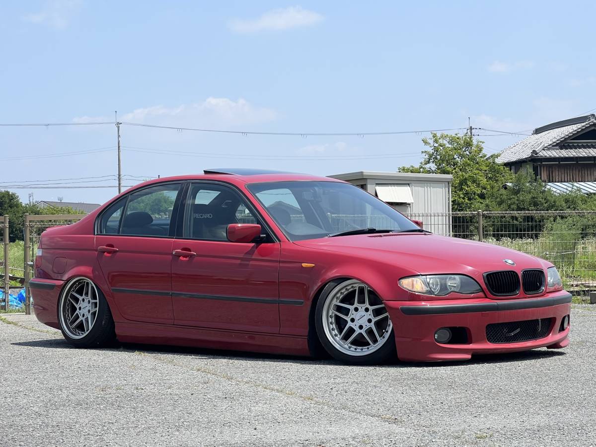 ☆ 希少 カスタムカー BMW E46 msport サンルーフ 社外エアサス ACシュニッツァー17インチ RECAROシート ワンオフマフラー 訳あり ☆_画像1