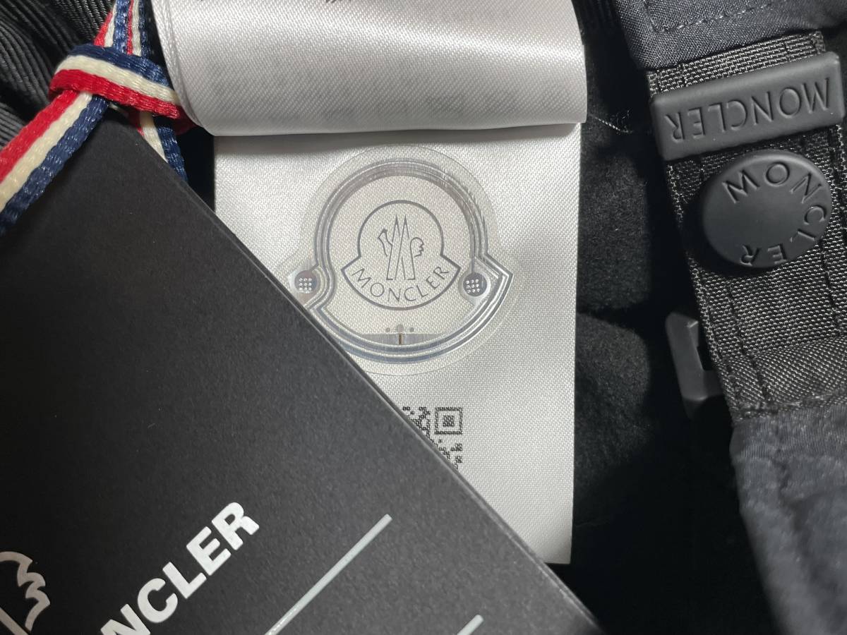 新品 本物 モンクレール MONCLER グルノーブル ロゴ キャップ 帽子 黒 ブラック ベースボールキャップ ハット_画像8